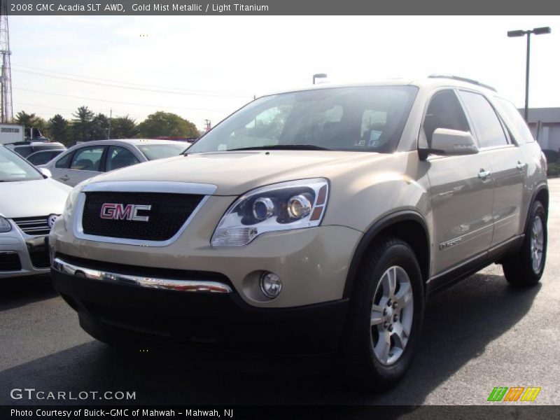 Gold Mist Metallic / Light Titanium 2008 GMC Acadia SLT AWD