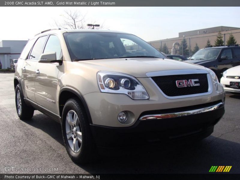 Gold Mist Metallic / Light Titanium 2008 GMC Acadia SLT AWD