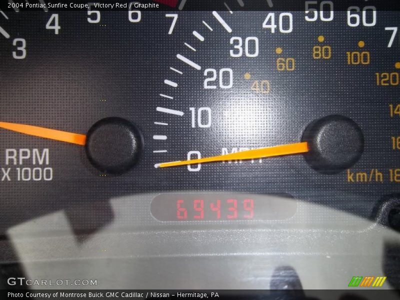 Victory Red / Graphite 2004 Pontiac Sunfire Coupe