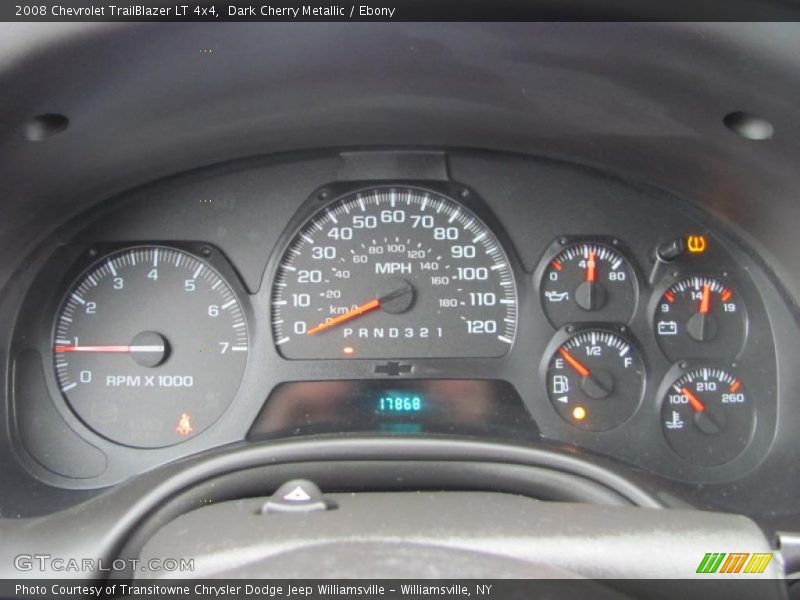 Dark Cherry Metallic / Ebony 2008 Chevrolet TrailBlazer LT 4x4