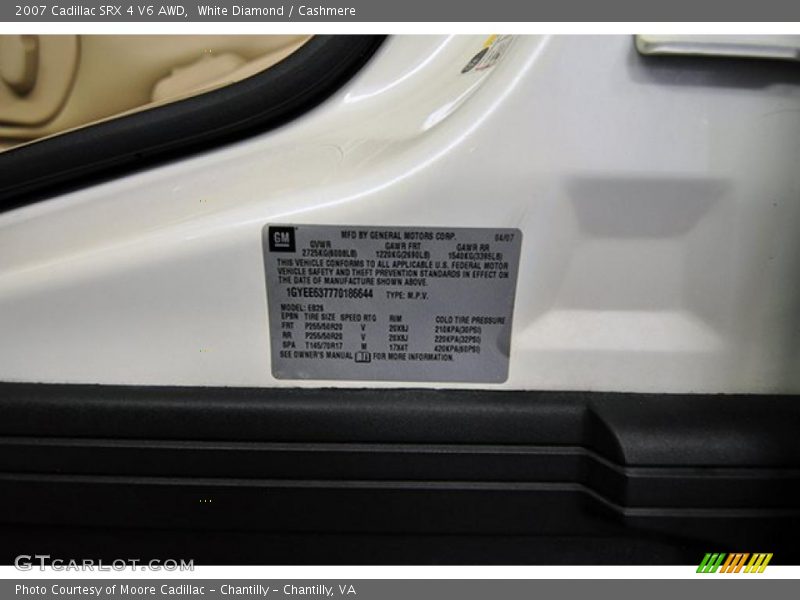 White Diamond / Cashmere 2007 Cadillac SRX 4 V6 AWD