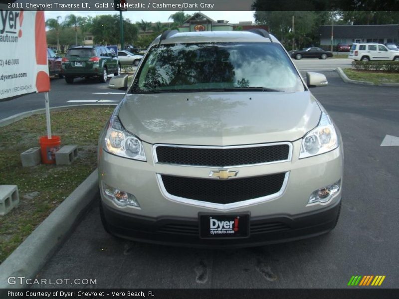 Gold Mist Metallic / Cashmere/Dark Gray 2011 Chevrolet Traverse LT