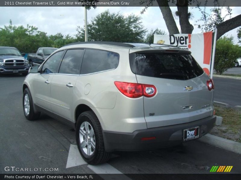 Gold Mist Metallic / Cashmere/Dark Gray 2011 Chevrolet Traverse LT
