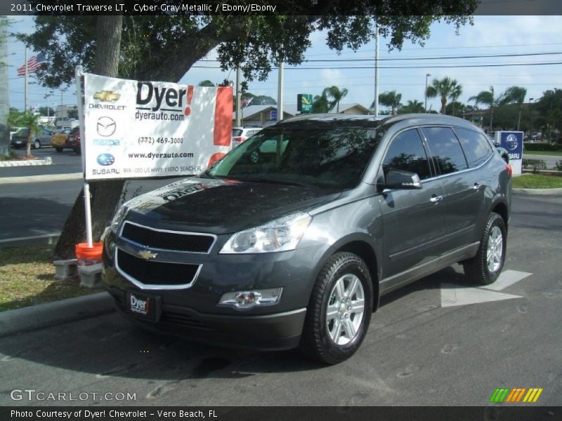 Cyber Gray Metallic / Ebony/Ebony 2011 Chevrolet Traverse LT