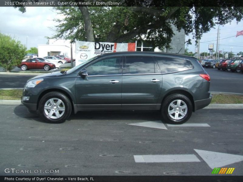 Cyber Gray Metallic / Ebony/Ebony 2011 Chevrolet Traverse LT