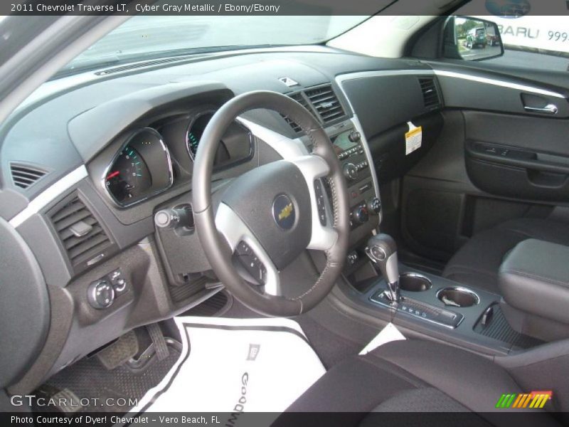 Cyber Gray Metallic / Ebony/Ebony 2011 Chevrolet Traverse LT