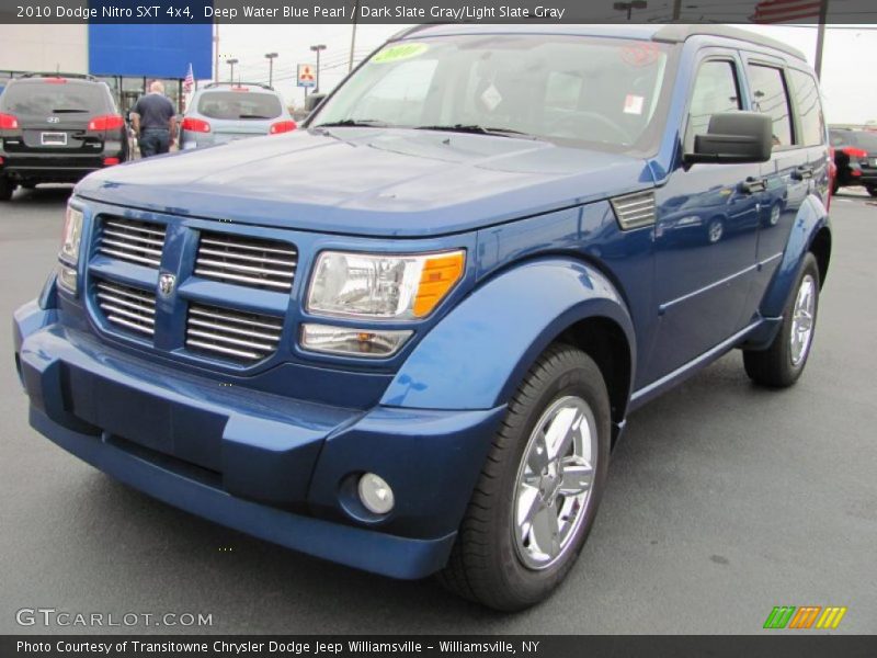 Deep Water Blue Pearl / Dark Slate Gray/Light Slate Gray 2010 Dodge Nitro SXT 4x4