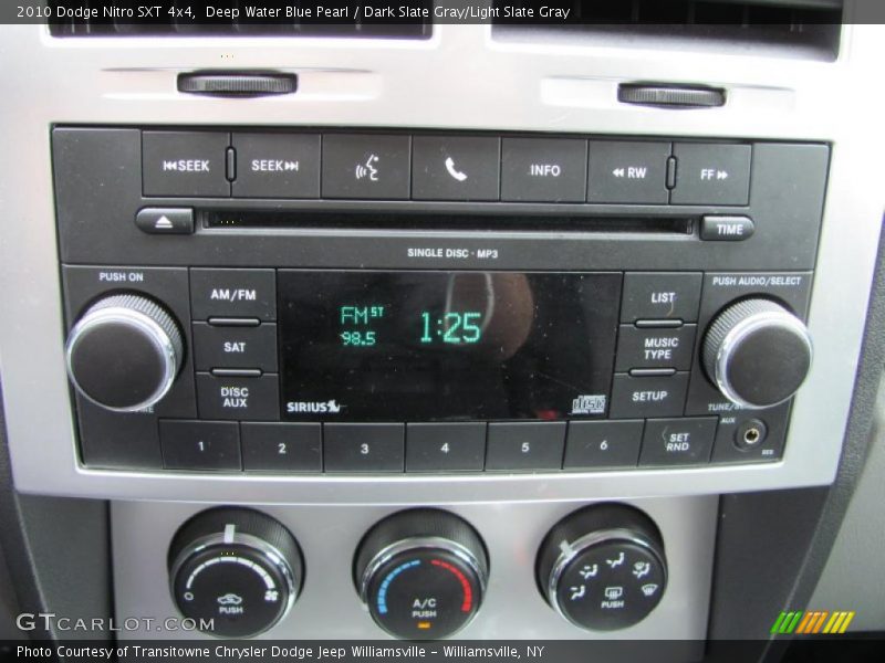 Deep Water Blue Pearl / Dark Slate Gray/Light Slate Gray 2010 Dodge Nitro SXT 4x4