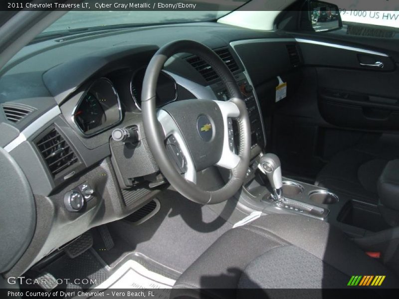 Cyber Gray Metallic / Ebony/Ebony 2011 Chevrolet Traverse LT