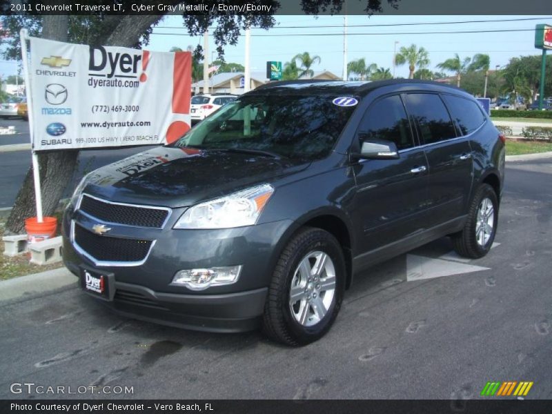 Cyber Gray Metallic / Ebony/Ebony 2011 Chevrolet Traverse LT