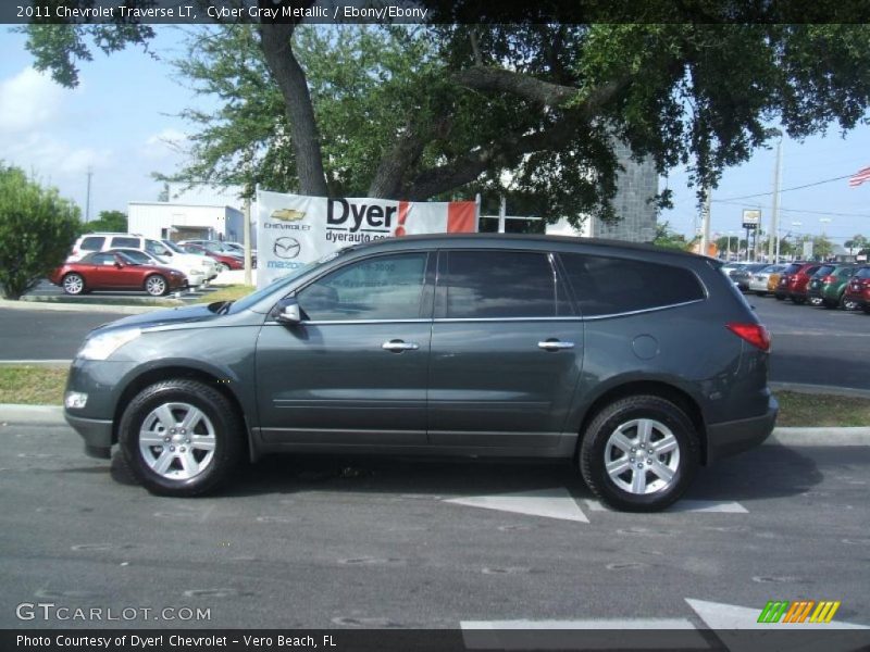 Cyber Gray Metallic / Ebony/Ebony 2011 Chevrolet Traverse LT