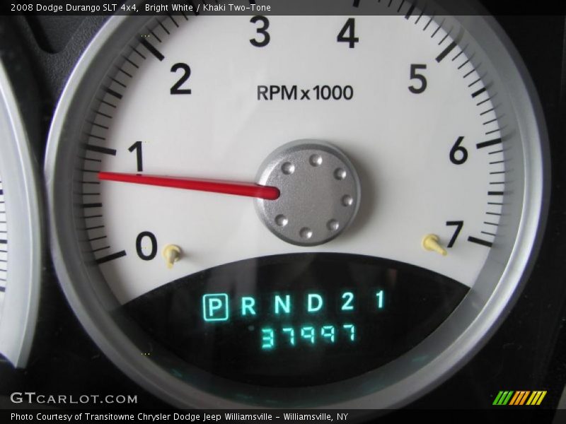 Bright White / Khaki Two-Tone 2008 Dodge Durango SLT 4x4