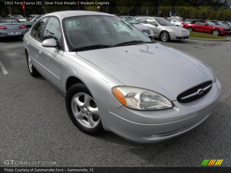 Silver Frost Metallic / Medium Graphite 2003 Ford Taurus SES