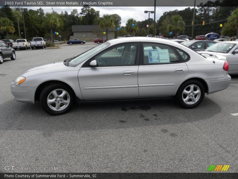 Silver Frost Metallic / Medium Graphite 2003 Ford Taurus SES