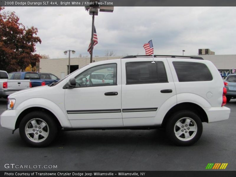 Bright White / Khaki Two-Tone 2008 Dodge Durango SLT 4x4