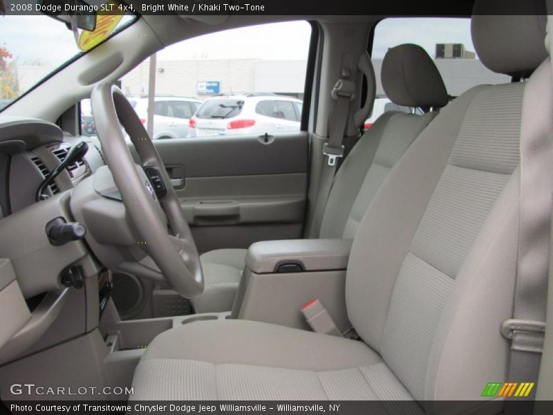 Bright White / Khaki Two-Tone 2008 Dodge Durango SLT 4x4