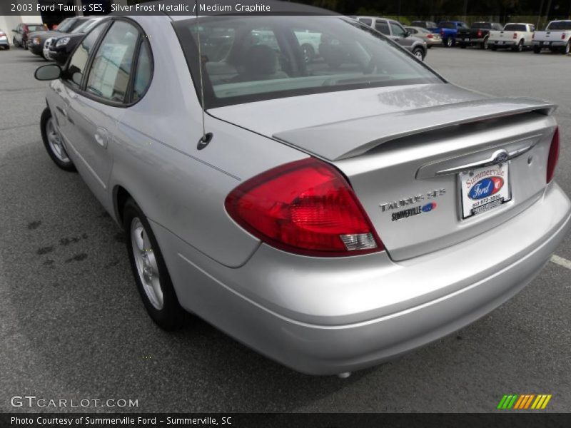 Silver Frost Metallic / Medium Graphite 2003 Ford Taurus SES