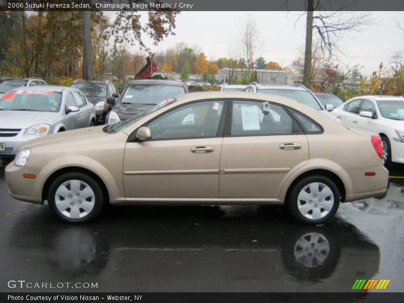 Champagne Beige Metallic / Grey 2006 Suzuki Forenza Sedan