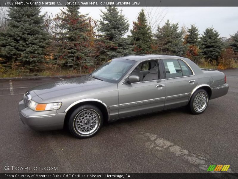 Spruce Green Metallic / Light Graphite Grey 2002 Mercury Grand Marquis GS