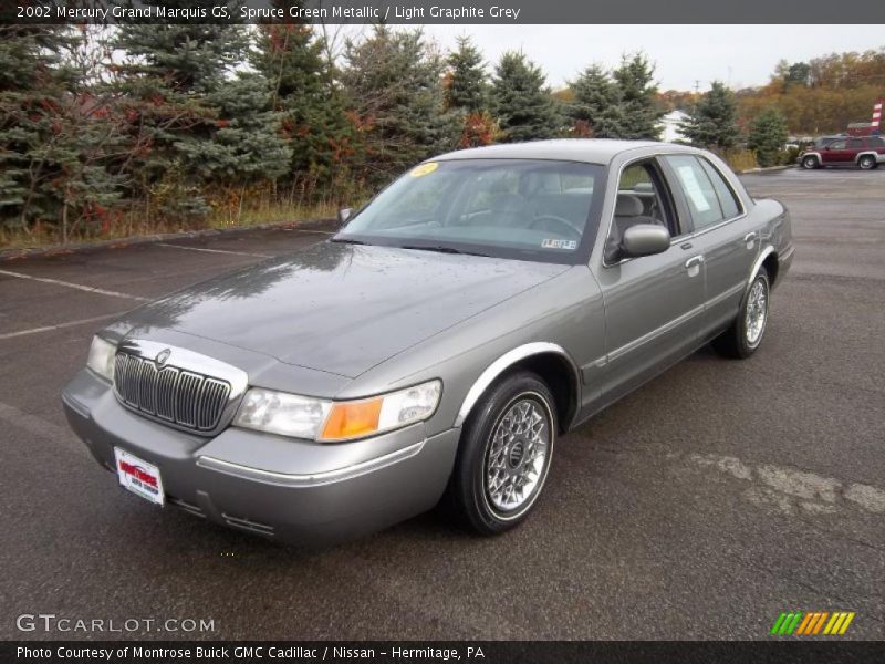 Spruce Green Metallic / Light Graphite Grey 2002 Mercury Grand Marquis GS