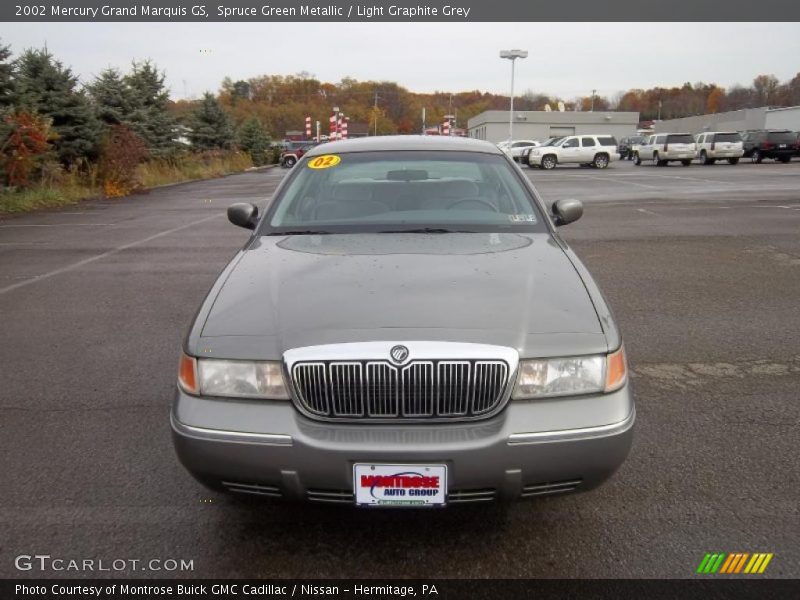 Spruce Green Metallic / Light Graphite Grey 2002 Mercury Grand Marquis GS