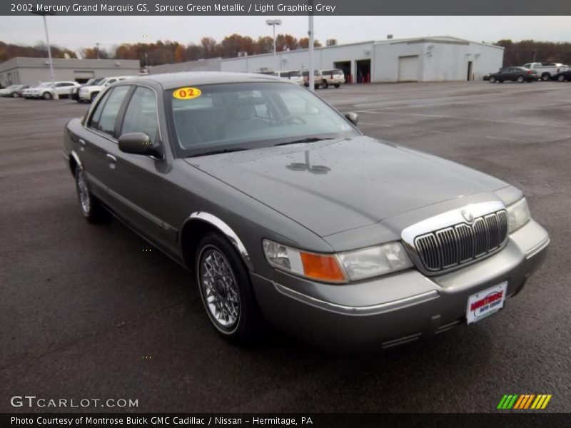 Spruce Green Metallic / Light Graphite Grey 2002 Mercury Grand Marquis GS