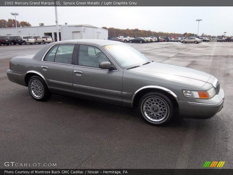 Spruce Green Metallic / Light Graphite Grey 2002 Mercury Grand Marquis GS