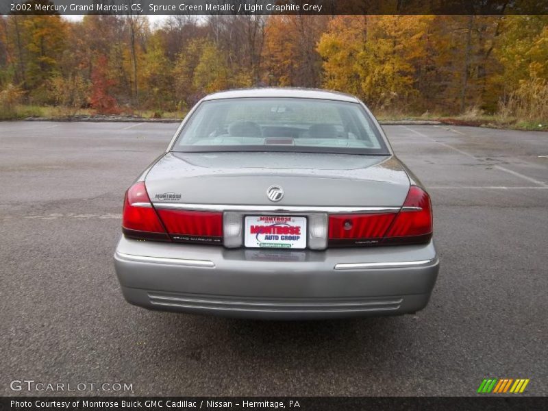 Spruce Green Metallic / Light Graphite Grey 2002 Mercury Grand Marquis GS
