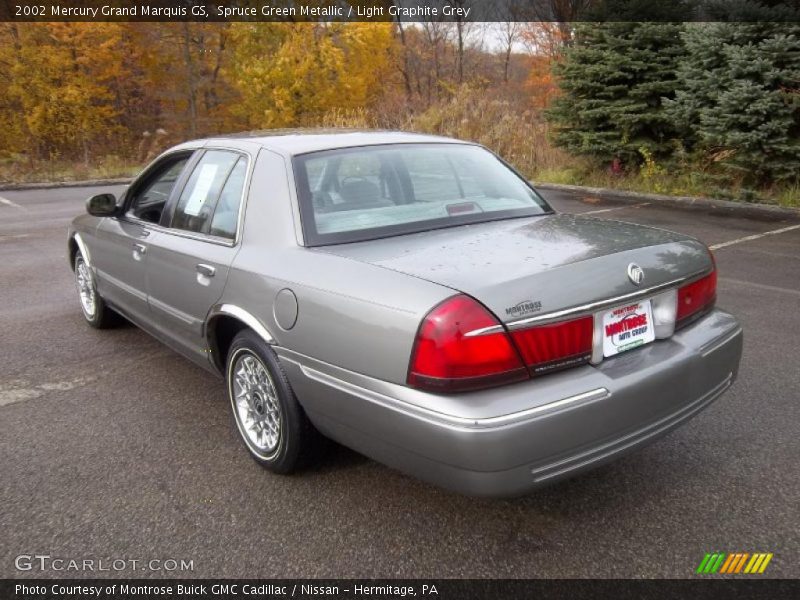 Spruce Green Metallic / Light Graphite Grey 2002 Mercury Grand Marquis GS