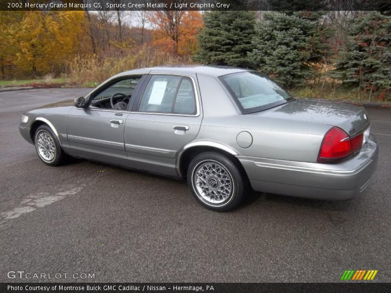 Spruce Green Metallic / Light Graphite Grey 2002 Mercury Grand Marquis GS