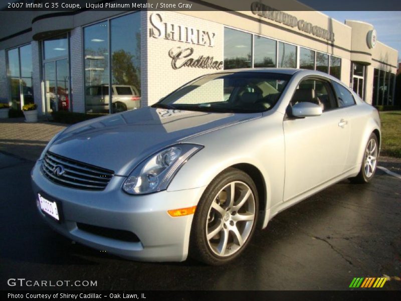 Liquid Platinum Metallic / Stone Gray 2007 Infiniti G 35 Coupe