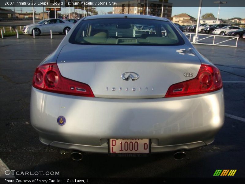 Liquid Platinum Metallic / Stone Gray 2007 Infiniti G 35 Coupe