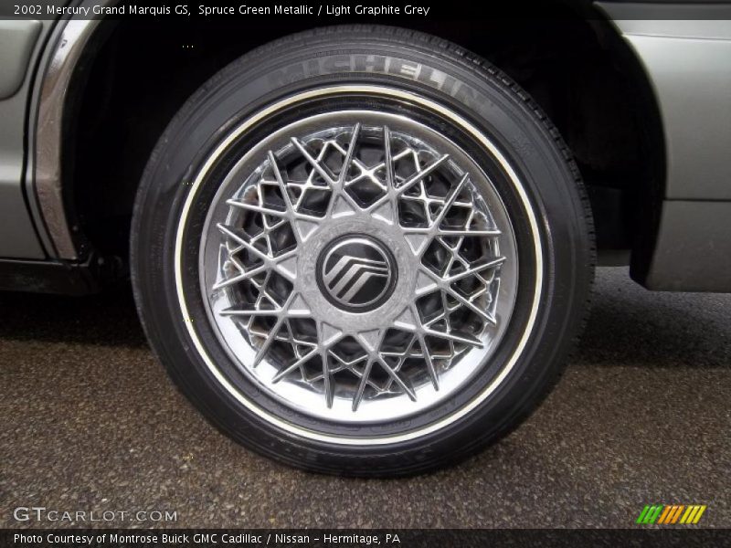 Spruce Green Metallic / Light Graphite Grey 2002 Mercury Grand Marquis GS