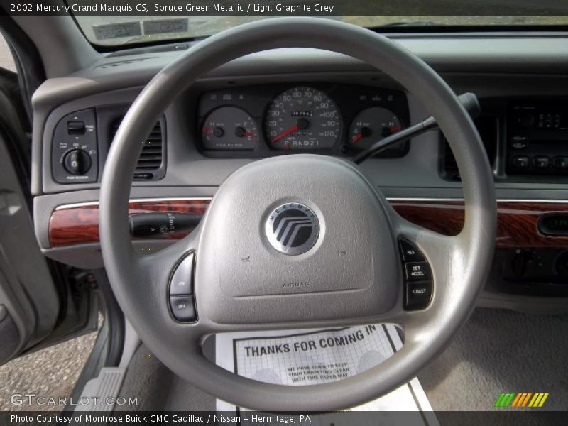Spruce Green Metallic / Light Graphite Grey 2002 Mercury Grand Marquis GS