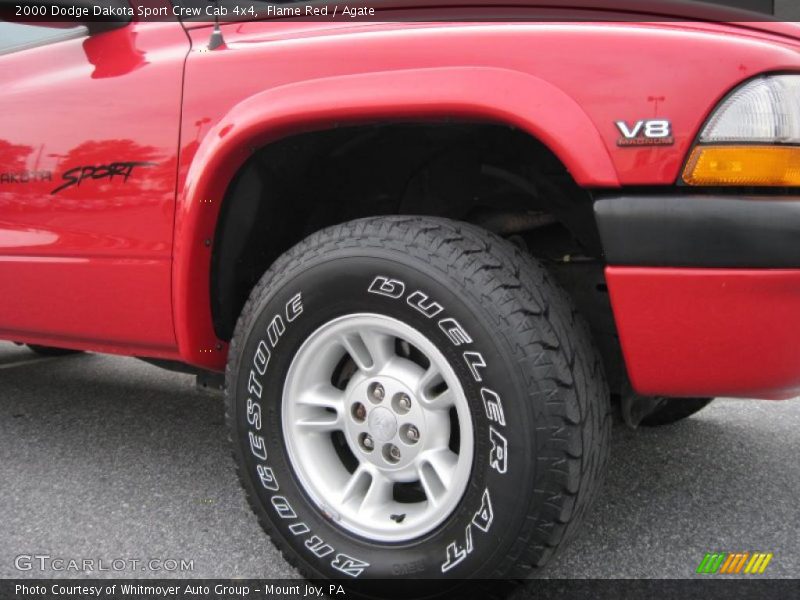 Flame Red / Agate 2000 Dodge Dakota Sport Crew Cab 4x4