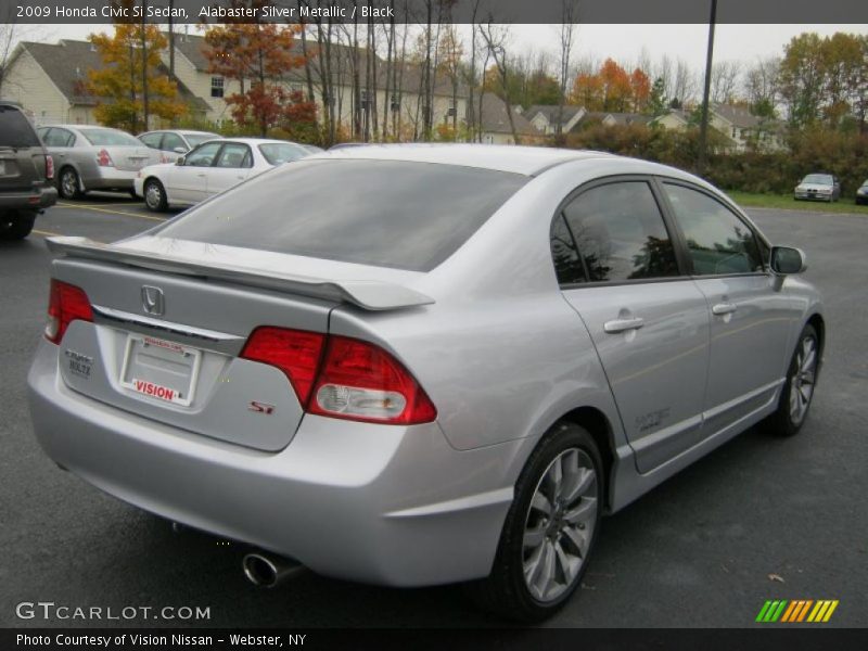 Alabaster Silver Metallic / Black 2009 Honda Civic Si Sedan