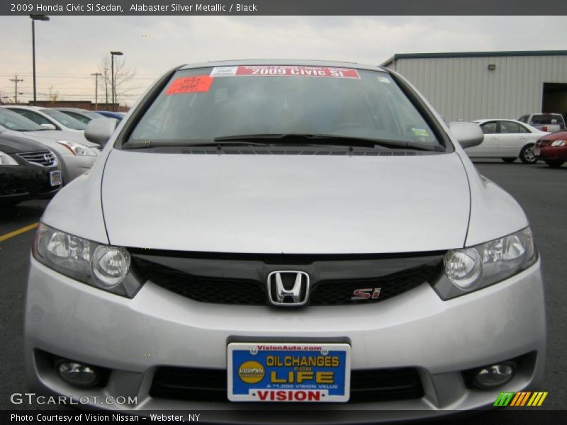 Alabaster Silver Metallic / Black 2009 Honda Civic Si Sedan
