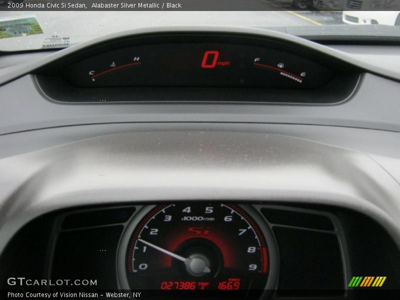Alabaster Silver Metallic / Black 2009 Honda Civic Si Sedan