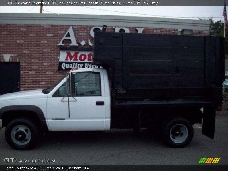 Summit White / Gray 2000 Chevrolet Silverado 3500 Regular Cab 4x4 Chassis Dump Truck
