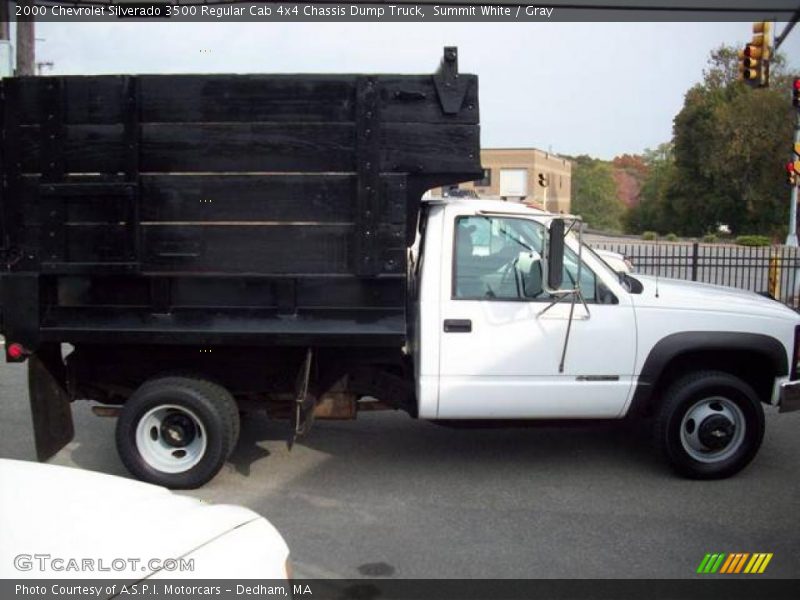 Summit White / Gray 2000 Chevrolet Silverado 3500 Regular Cab 4x4 Chassis Dump Truck