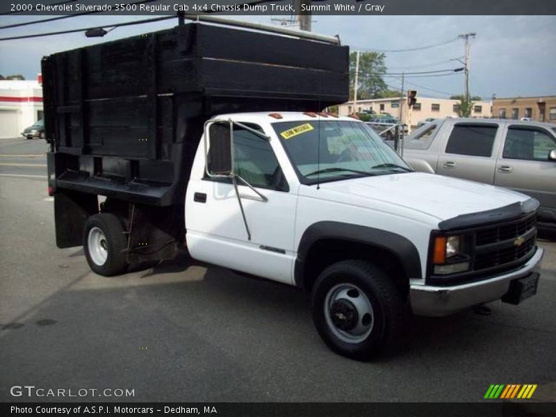 Summit White / Gray 2000 Chevrolet Silverado 3500 Regular Cab 4x4 Chassis Dump Truck