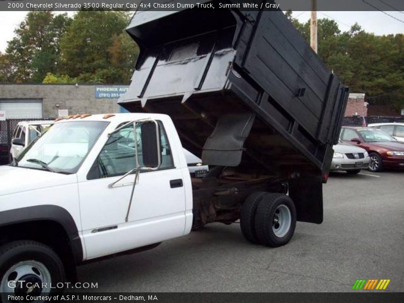 Summit White / Gray 2000 Chevrolet Silverado 3500 Regular Cab 4x4 Chassis Dump Truck