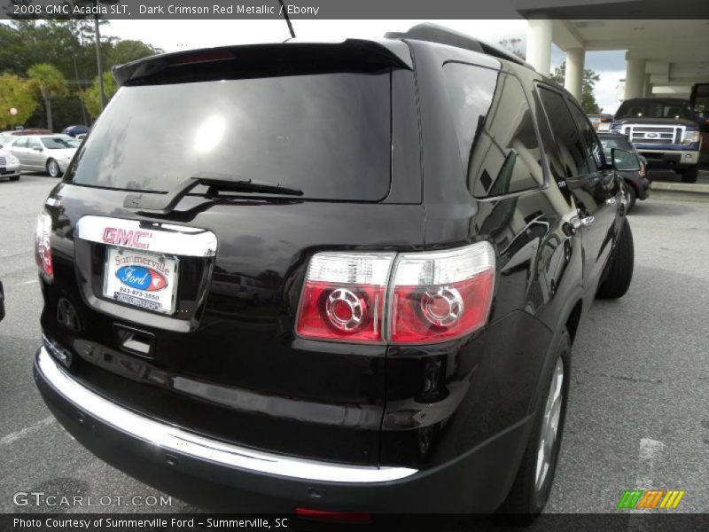 Dark Crimson Red Metallic / Ebony 2008 GMC Acadia SLT