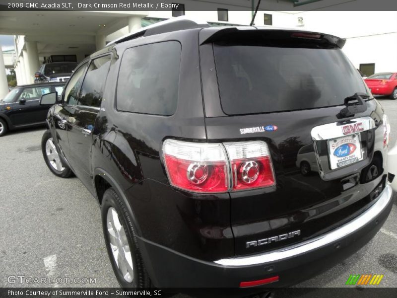 Dark Crimson Red Metallic / Ebony 2008 GMC Acadia SLT