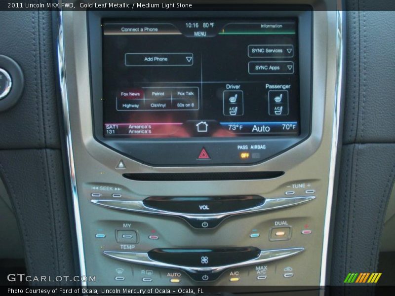 Controls of 2011 MKX FWD
