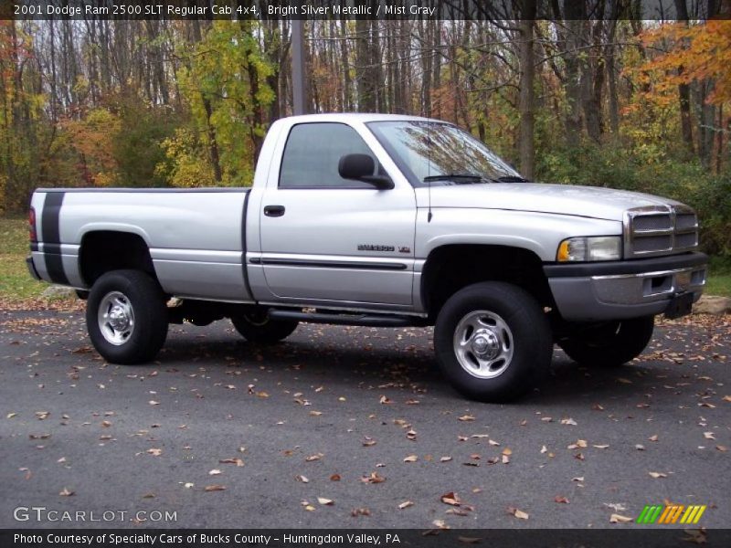 Bright Silver Metallic / Mist Gray 2001 Dodge Ram 2500 SLT Regular Cab 4x4