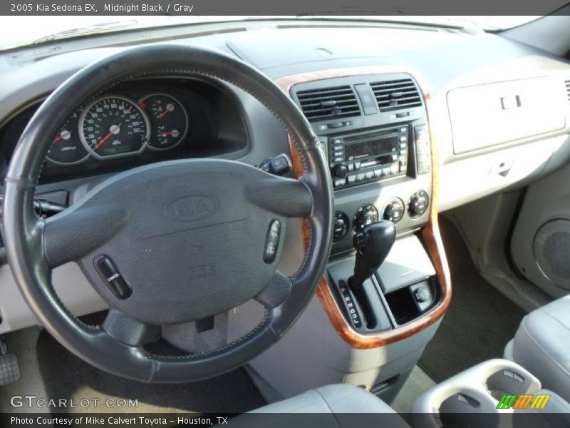 Midnight Black / Gray 2005 Kia Sedona EX