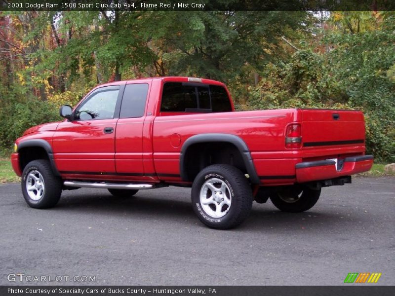 Flame Red / Mist Gray 2001 Dodge Ram 1500 Sport Club Cab 4x4