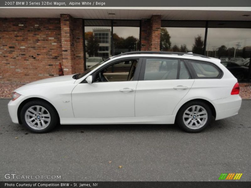 Alpine White / Beige 2007 BMW 3 Series 328xi Wagon