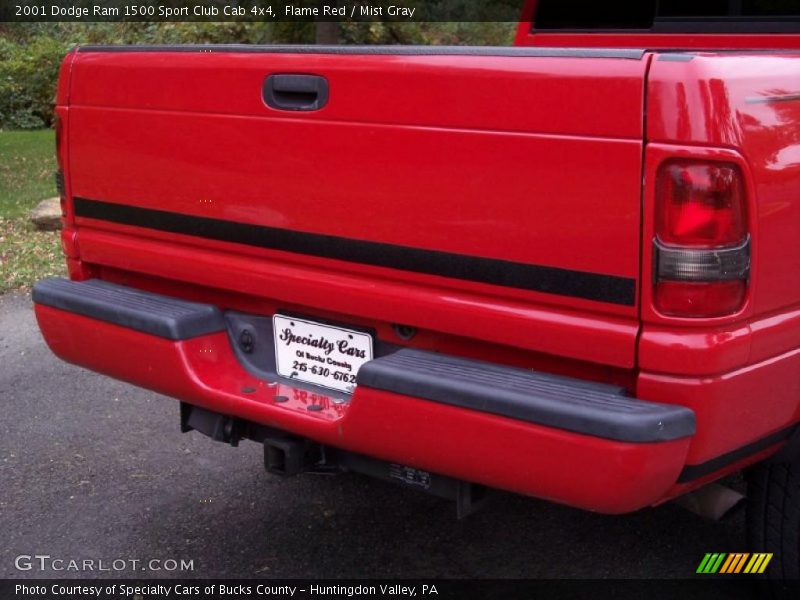 Flame Red / Mist Gray 2001 Dodge Ram 1500 Sport Club Cab 4x4